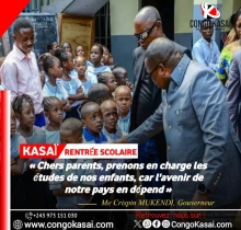 Kasai : Engouement a Tshikapa, Crispin Mukendi donne le ton de la rentree scolaire 2026-2027