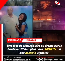 Urgent/Kinshasa : une fete de mariage vire au drame sur le boulevard Triomphal, des morts signalesÂ