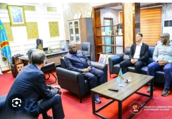Kasai : l‘etat d‘avancement des travaux de la RN1 au centre des echanges entre le gouverneur Crispin Mukendi et l‘Ambassadeur de l‘UE