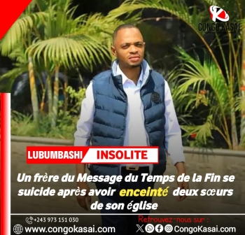 Insolite/Lubumbashi : un frere du Message se suicide apres avoir engrosse deux soeurs de son eglise