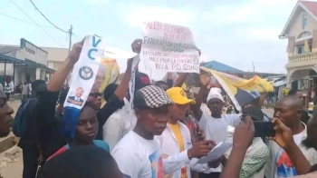 Des manifestants A.Ch/Kananga 