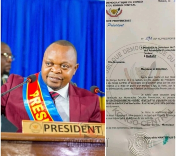 Kongo Central : le president de l‘Assemblee provinciale Papy Mantazolo Diatezua jette l‘eponge !