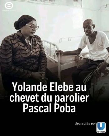 La ministre congolaise de la Culture avec l‘artiste Pascal Poba