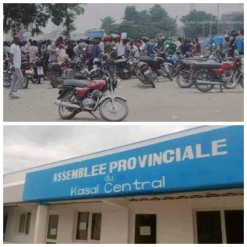 Kasai Central/Bouclage de la DGRKAC : l‘Assemblee provinciale appelle les conducteurs motocyclistes au calme et preconise le dialogueÂ