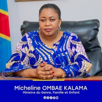 Kasai Central :Micheline OMBAE, ministre nationale du Genre annoncee a Kananga ce lundi Â