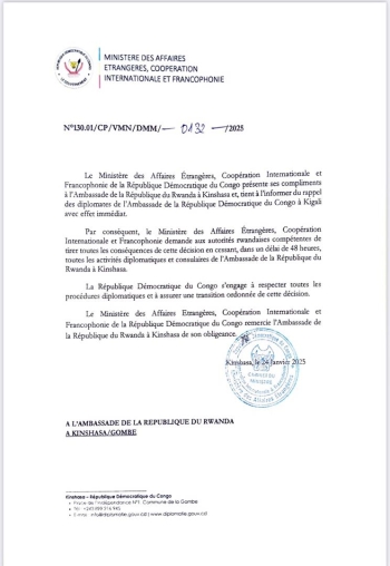 RDC: Kinshasa rompt ses relations diplomatiques avec Kigali !