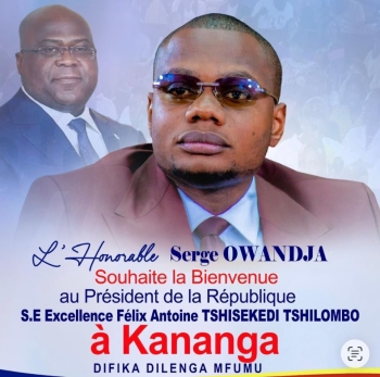 Kananga : Serge Owandja appelle la population a reserver un accueil chaleureux au President de la Republique