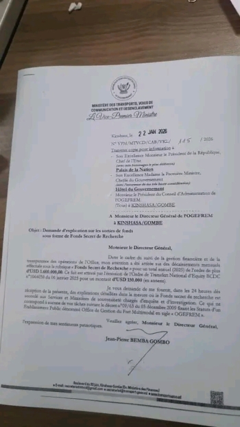 RDC : Jean-Pierre Bemba exige des explications sur les fonds secrets de l‘OGEFREM